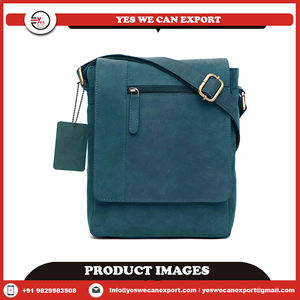 กระเป๋าสะพายข้างหนังแท้ทำด้วยมือสำหรับทุกเพศเป็นมิตรกับสิ่งแวดล้อมโบฮีเมียนอินเดียดีไซน์แบบถักแฟชั่นวินเทจ - Product Image 2