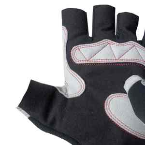 Gants de mécanicien unisexes en coton avec paume en cuir synthétique PU et poignée anti-vibration pour le soudage et l'assemblage industriels - Product Image 5