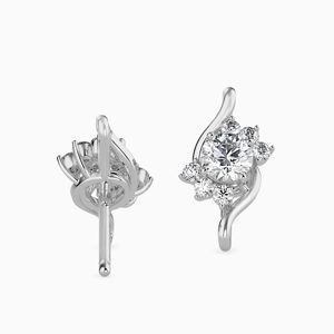 Trendy Classic 14K Lab Grown Diamond Ear Stud para mujer Estilo romántico brillante Versátil Usable para regalos - Product Image 4