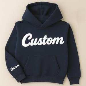 Sudadera con capucha transpirable de estilo oscuro con lavado ácido, de tejido interlock de alto gramaje, silueta holgada, bordes desgastados y gráficos térmicos en relieve - Product Image 3