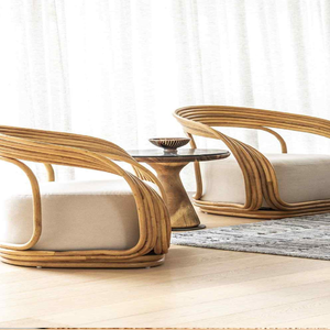 Canapé d'angle en bambou peu encombrant pour les maisons urbaines - Product Image 6