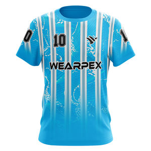 Ventes en gros d'usine, uniformes d'équipe de football personnalisés de haute qualité, maillot de football bleu et blanc, maillot de football pour jeunes, maillot de football pour hommes - Product Image 2