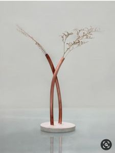 Jarrones de mesa de Metal pequeños decorativos de mesa de lujo para oficina y sala de estar Jarrones elegantes para flores - Product Image 5