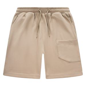Shorts en molleton 100 % polyester pour homme, style décontracté, taille mi-haute, surdimensionné, avec poches, sport, uni, écologique, séchage rapide, numérique - Product Image 1