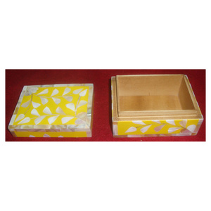 Best Quality Fine Finishing Natural <b>Coloured</b> Wooden Rectangular <b>Shape</b> Hand Mop Jewelry Storage Boxes For Hot Selling - Product Image 1