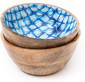 Newly Arrived 2025 <b>Enamel</b> Printed Wood Serving <b>Bowls</b> Indoor Kitchenware Design Salad <b>Bowls</b> With Polished Custom Design Available - Product Image 6