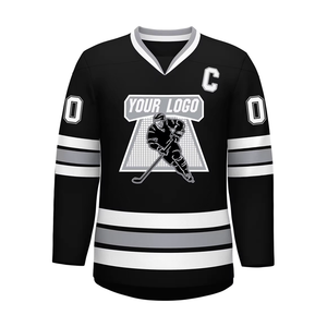 Vente en gros de maillots de hockey sur glace sur mesure avec logo imprimé par sublimation, couleur personnalisée, équipe de hockey 100% polyester pour hommes - Product Image 1