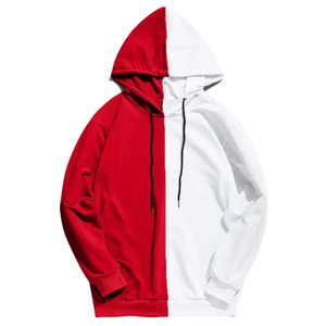 Sudadera Multicolor de manga larga de lana de algodón 100% de alta calidad para la temporada de invierno Sudadera con capucha con cordón - Product Image 2