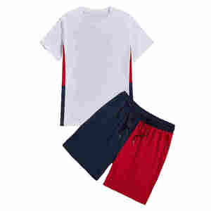 Conjunto de Camiseta y Pantalones Cortos de Verano para Hombre, Calidad Premium, 100% Algodón, Transpirable, Estilo Urbano - Product Image 2