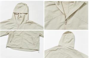 Veste de sport pour homme, coupe-vent à capuche, fermeture éclair, manches longues, poches, randonnée, camping, tenue de loisirs, polyester - Product Image 6