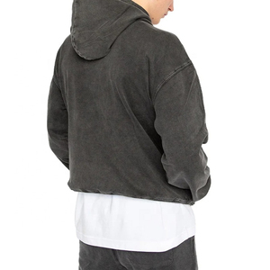 Sudadera con capucha de felpa francesa lavada con ácido de peso pesado de alta calidad Sudadera con capucha vintage lavada con piedra personalizada - Product Image 2