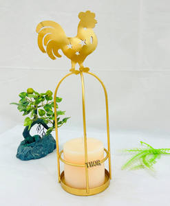 Vintage Gold Metal Taper Candlestick Holder <b>Set</b> Home Decorative <b>Lantern</b> for Wedding Parties and Outdoor Occasions - Product Image 3