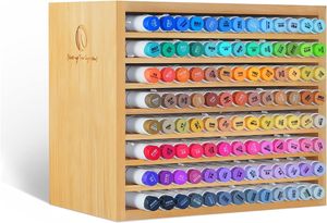 Ohuhu-Organisateur de marqueurs en bambou, organisateur de bureau en bois, porte-crayons avec 8 compartiments pour la décoration de la maison, de la salle de classe et du bureau - Product Image 1