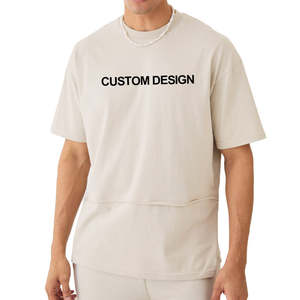 Camiseta ligera de verano con estampado personalizado, tela de lona de fibra de bambú/algodón transpirable de secado rápido ecológica informal para exteriores - Product Image 2