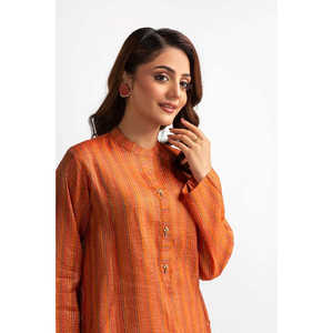 Chemise ample brodée de style coréen pour femme, motif écossais uni, teinte en fil, ornée, haute qualité (XL) pour les fêtes de printemps - Product Image 2