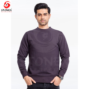 Sudadera de cuello redondo para hombre con logotipo personalizado Sudadera de invierno más vendida de fábrica hecha de algodón de color sólido - Product Image 2