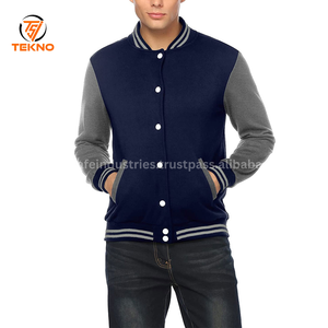 แจ็กเก็ตเบสบอลขนสัตว์สไตล์เท่ๆสำหรับผู้ชายแจ็กเก็ตทีมตัวแทนทีมเบสบอลหนังสำหรับฤดูหนาว - Product Image 2