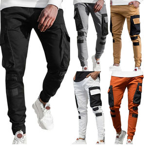 Pantalon cargo Hip Hop Streetwear pour homme Pantalon de sport taille haute en polyester multi-poches à motif droit - Product Image 2