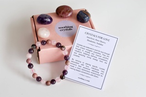 Set de Regalo de Piedras Preciosas Naturales Ecológicas de Primera Calidad, Kit de Cristales con Intención de AMOR para Relaciones, Autoestima y Emociones - Product Image 1