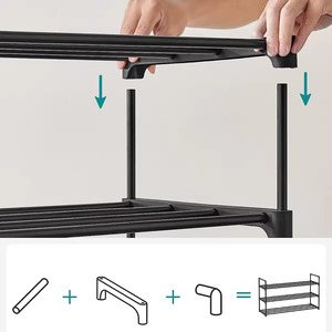 Indoor Home Furniture for Household Hotel Hostel Entrance Modern Design Changeable Layer Metal <b>Shoe</b> <b>Rack</b> Made in Vietnam - Product Image 6