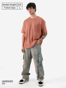 Dernière vente en gros de T-shirts pour hommes T-shirt surdimensionné à épaules tombantes T-shirt décontracté 100% coton avec logo personnalisé pour hommes - Product Image 4