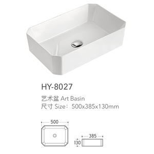 Lavabo Moderno di Design, Lavandino Rettangolare Bianco in Ceramica per Bagno a Prezzo Competitivo - Product Image 6