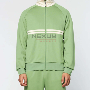 Veste de survêtement en polyester pour hommes Logo personnalisé Athlétique Zip Up Sports Survêtements Couleur dernière veste coupe-vent pour hommes - Product Image 1