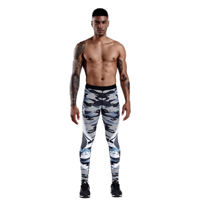 Leggings de compression pour hommes, pantalons de gymnastique longs avec collants de sport pour jeunes sans couture - Product Image 2