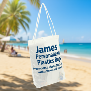 Borsa da Spiaggia in Plastica Personalizzata James con Accessori e Gadget Promozionali - Product Image 3