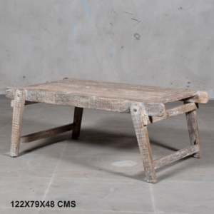 Handmade Wooden <b>Coffee</b> <b>Table</b> with <b>Rustic</b> Farmhouse Design Durable Living Room Furniture with Storage for Dining Home Use - Product Image 5
