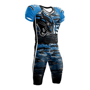 Camisetas de Fútbol Americano Personalizadas al por Mayor, de Alta Calidad, 100% Poliéster, Manga Corta, Ajuste Entallado, Protección UV, Ropa Deportiva - Product Image 1