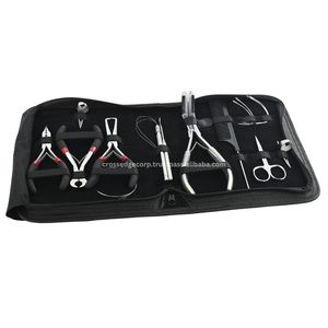 Best Seller Hair Extension Pliers Set Adhesive Tape Sealing Plier Keratin Tip Separation Cutter Partition <b>Ring</b> Loop Threader - Product Image 1
