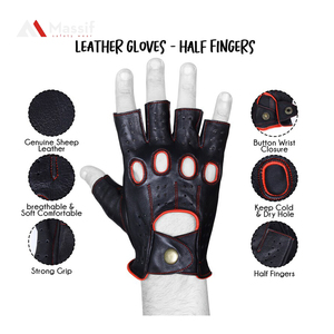 Gants de conduite professionnels en molleton de cuir noir de haute qualité pour hommes et femmes OEM Daily Fashion Winter Motorcycle Rider Gear - Product Image 2