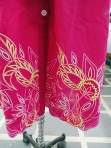 Vestido Bordado Icónico para Mujer, Escote Cuadrado Profundo, Estilo Bohemio, Estampado Floral, Botones Delanteros, Tirantes Finos, Dobladillo Calado - Product Image 3