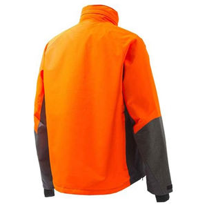Chaqueta táctica de caza Upland de talla grande hecha a medida en naranja y negro, tela impermeable duradera con cierre de cremallera - Product Image 2
