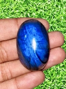 พลอยคาลซิโดนีธรรมชาติทำด้วยมืออัญมณีหลวมโครเมี่ยมสีฟ้าสำหรับทำเครื่องประดับหิน - Product Image 3
