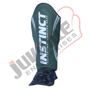 Protège-tibias en cuir PU, best-seller, Shin n Step Guard, MMA, Muay Thai, boxe, sparring, adultes, protège-jambes réglable, design personnalisé - Product Image 2