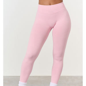 Popular gimnasio de cintura alta Yoga entrenamiento mallas de Yoga sin costuras personalizadas mujeres Butt Lift Push up deporte Fitness Leggings - Product Image 4