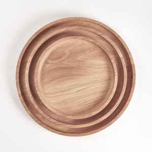 Assiette en bois d'acacia écologique personnalisée 100%, ensemble de vaisselle, plateau en bois avec commande minimum 100 pièces - Product Image 6