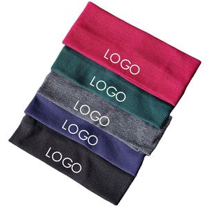 Customized Thin Elastic Cotton <b>Sports</b> <b>Headband</b> Women's Solid Color Non-Slip Sweat-Proof Professional Protection Workout - Product Image 3