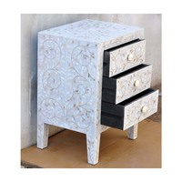 Table basse en nacre de qualité supérieure, fabriquée à la main par un fabricant indien, style moderne et antique, pour la décoration de la maison