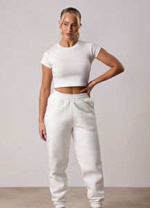 Pantalones Deportivos de Chándal para Hombre con Logotipo Personalizado, Color Blanco, para Gimnasio, Entrenamiento, Felpa, Suaves al Tacto, Pantalones Deportivos para Mujer - Product Image 5