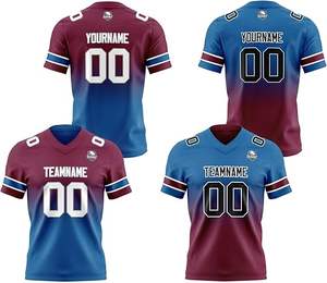2024 maillot de Football américain pour hommes jeunes en gros maille respirant séchage rapide tissu évacuant l'humidité bas quantité minimale de commande grande taille court - Product Image 4