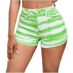 Pantalones cortos de mezclilla vintage de cintura alta cómodos directos de fábrica para mujeres Trabajo personalizable hecho en Pakistán precio bajo - Product Image 5