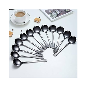 ชุดช้อนส้อมสเตนเลสสตีล8ชิ้นแบบยั่งยืนช้อนมิเรอร์เหล็ก - Product Image 6