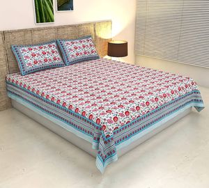 Colcha roja de alta calidad cosida a mano, estampado de bloque de mano, colcha de algodón indio para decoración del hogar, Sábana de doble tamaño - Product Image 4