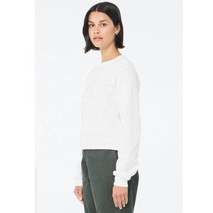 Bella + Canvas 7511 Pullover classique pour femme Col rond-imprimé de lettres en polaire éponge chaude et douce, sweat-shirt ample Pull à capuche - Product Image 2