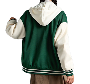 Chaqueta Verde Estilo Bomber Vintage Unisex para Invierno con Capucha y Forro de Algodón, Opciones al por Mayor - Product Image 5