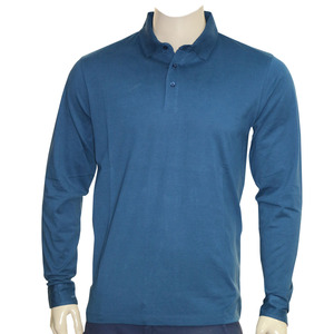 Polo de manga larga para hombre con logotipo personalizado al por mayor de alta calidad 100%, Polo personalizado liso de talla grande para hombre con diseño en blanco - Product Image 5