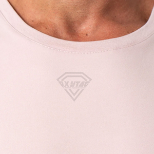 Camiseta 100% de algodón hecha a medida para hombre, camiseta de tallas grandes, calidad de lujo, cuello redondo, ropa de calle con hombros caídos en blanco, camiseta de gran tamaño para hombre - Product Image 3